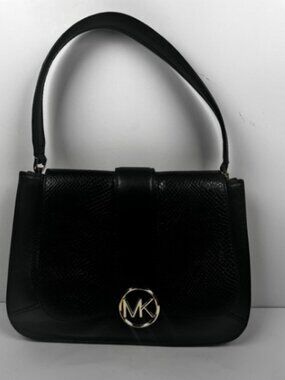 Michael Kors Lillie Leather Large Shoulder Bag Black